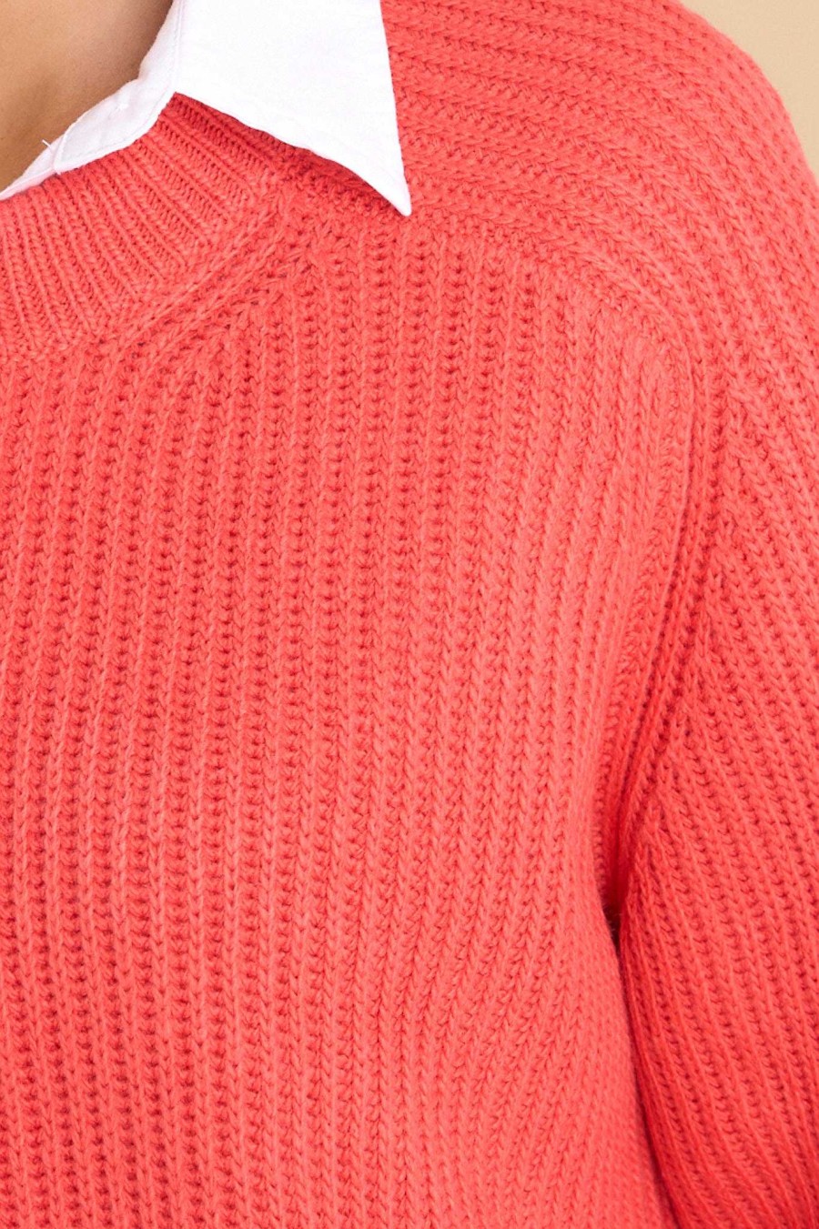 Clothing Red Dress Casual Tops | Just A Thought Tomato Sweater Red