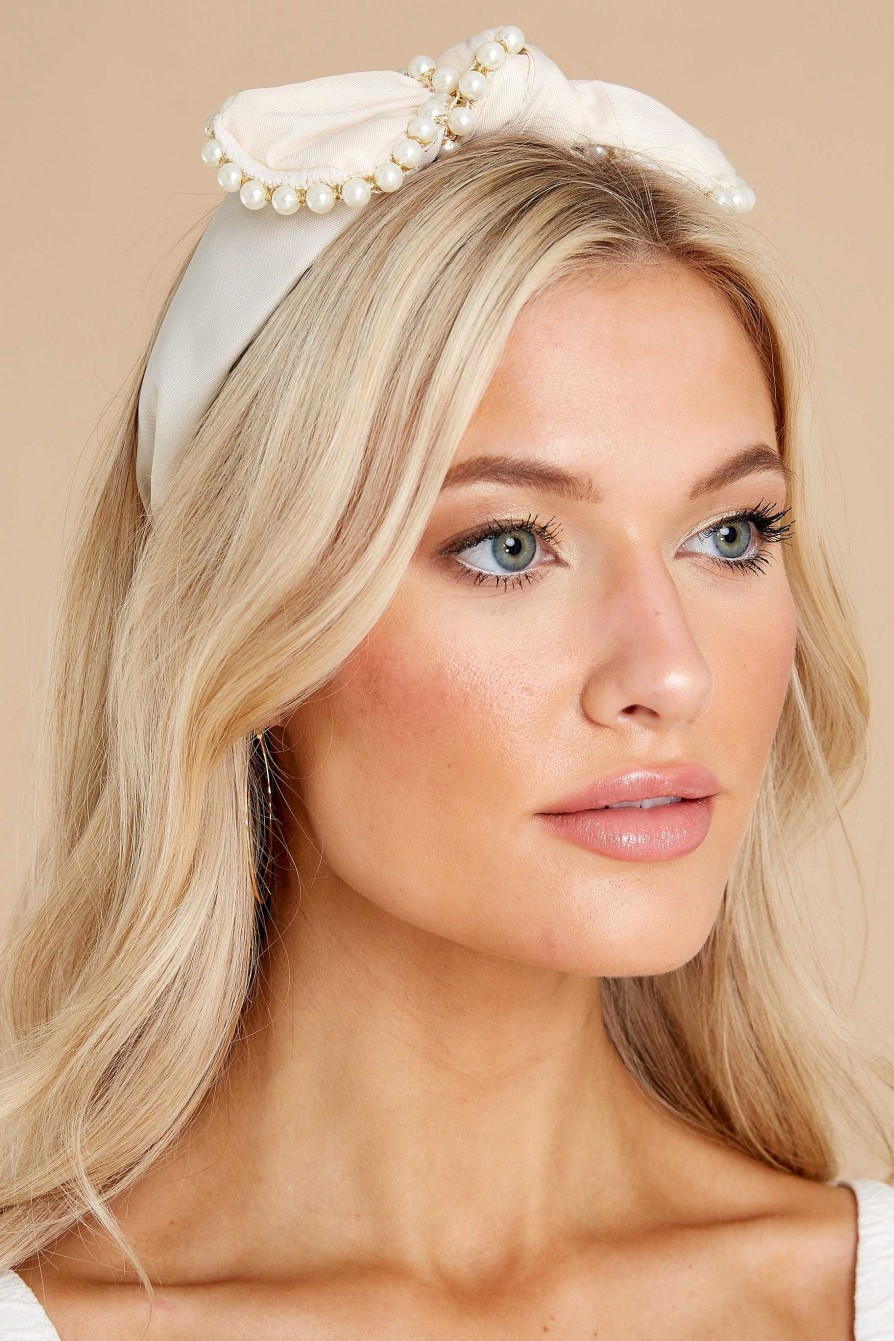 Accessories Red Dress Hair Accessories | Flattering Moves Headband Ivory
