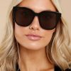 Accessories DIFF Sunglasses | Gia Grey Sunglasses Black