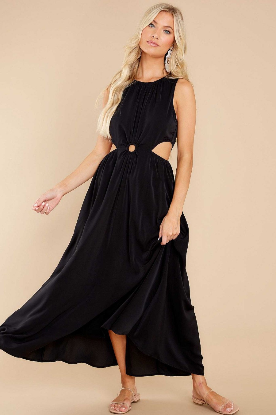 Clothing Red Dress Maxi Dresses | Wander With Me Maxi Dress Black
