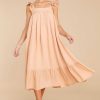 Clothing Red Dress Midi Dresses | So You Hear Midi Dress Antique Peach