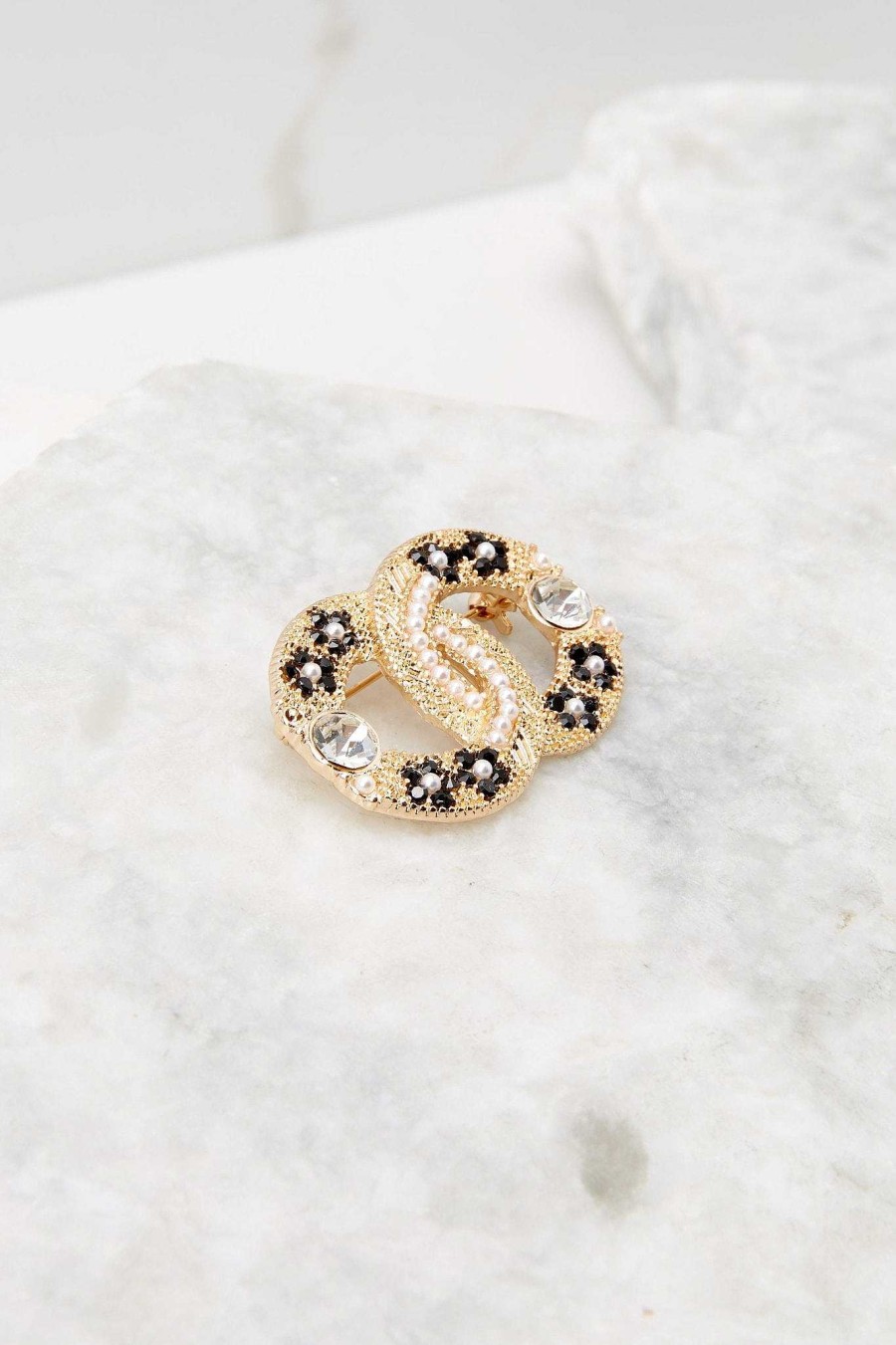 Jewelry Red Dress | Bloom Together Brooch Gold