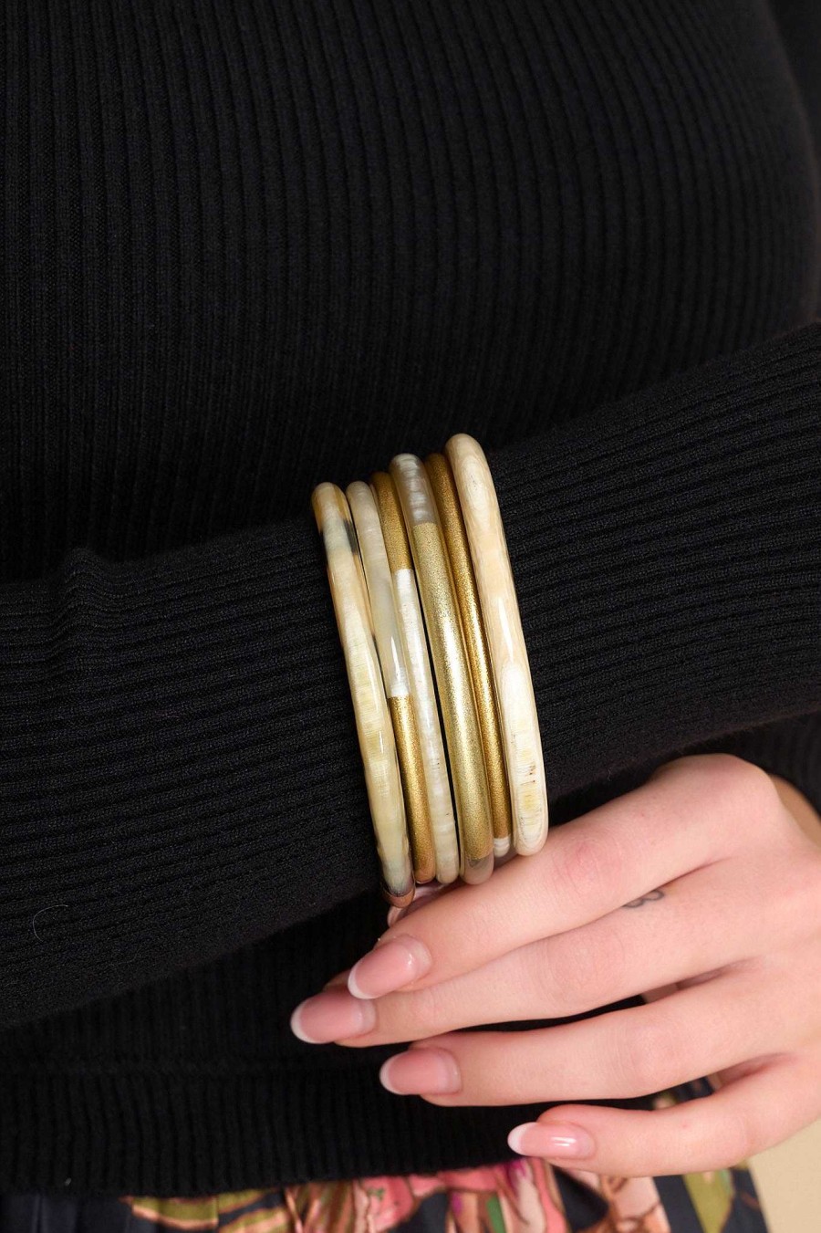 Jewelry Sunshine Tienda | The Sun Is Shining Bangle Set Gold