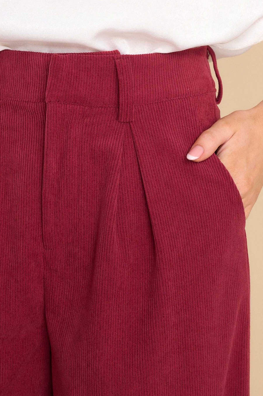 Clothing Aura Pants | Beyond Bold Pants Cranberry