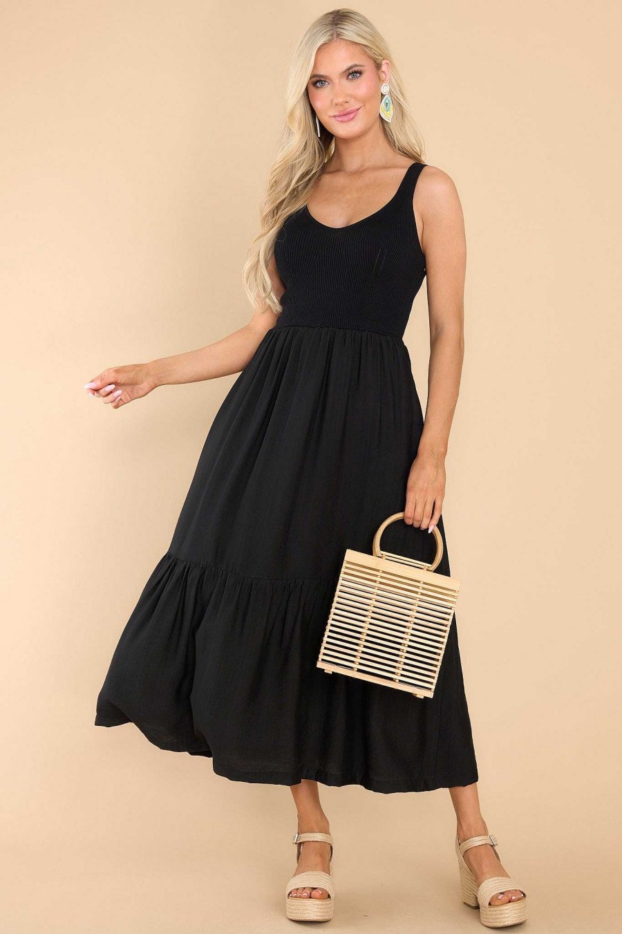 Clothing Red Dress Maxi Dresses | Want It All Maxi Dress Black