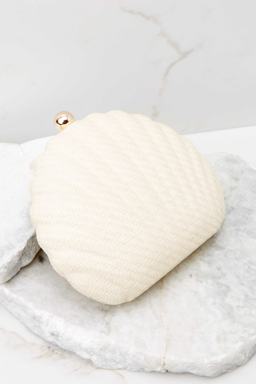 Accessories Red Dress Clutches & Pouches | All The Splendor Beige Clutch White