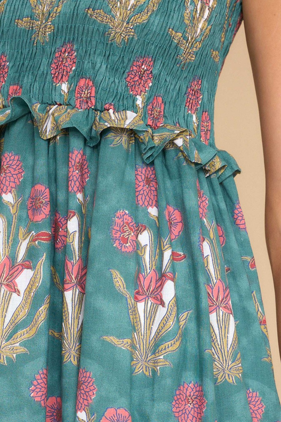 Clothing Victoria Dunn Midi Dresses | Primrose Cobalt Midi Dress Teal