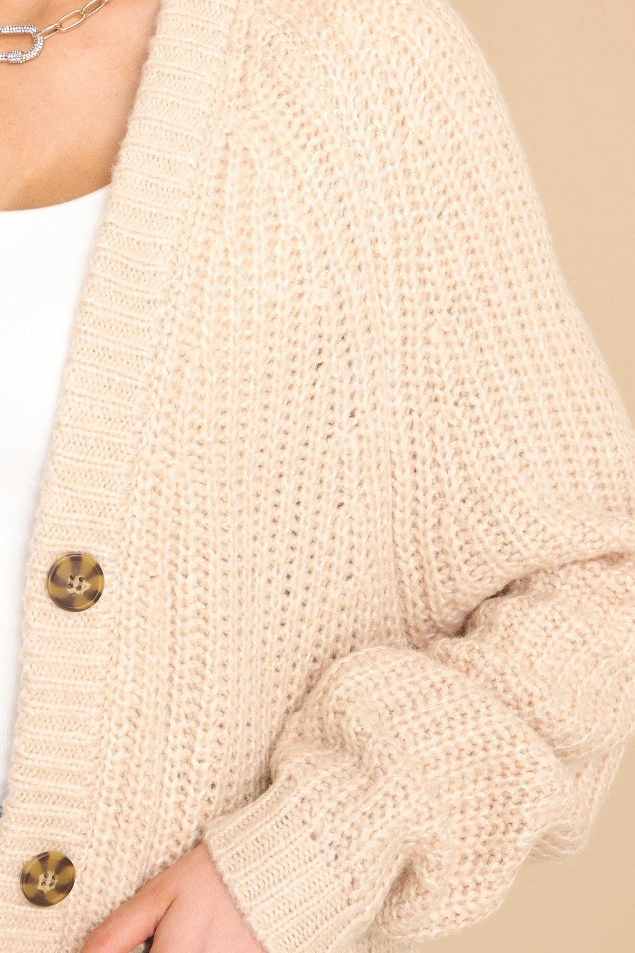 Clothing Red Dress Sweaters | I Knew You Cardigan Beige