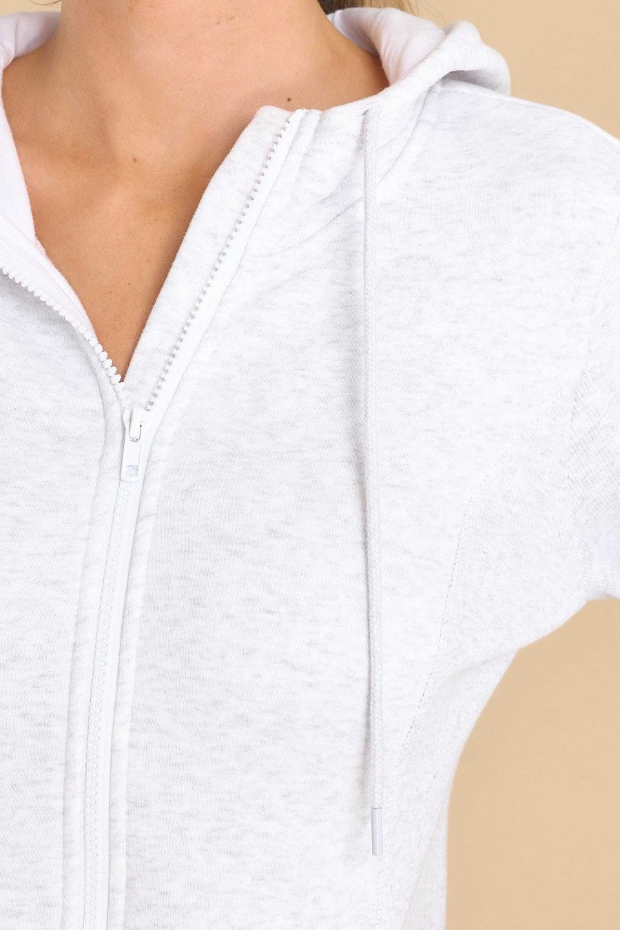 Clothing Z Supply Sweatshirts & Hoodies | Runner Scuba Light Hoodie Heather Grey