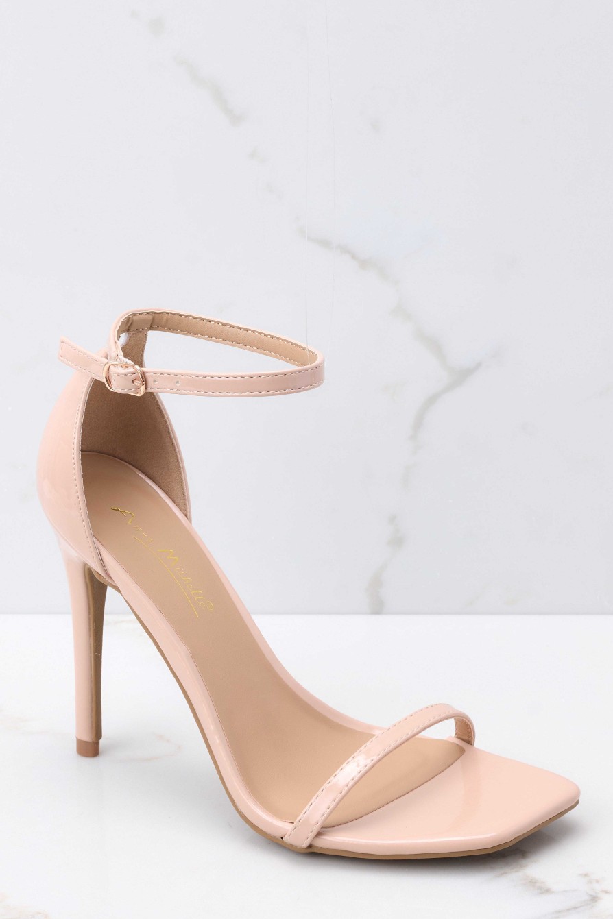 Shoes Red Dress Ankle Strap Heels | Walking Away Ankle Strap Heels Beige