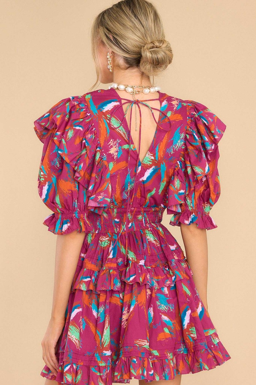 Clothing Alivia Mini Dresses | Perla Mauve Dress Pink