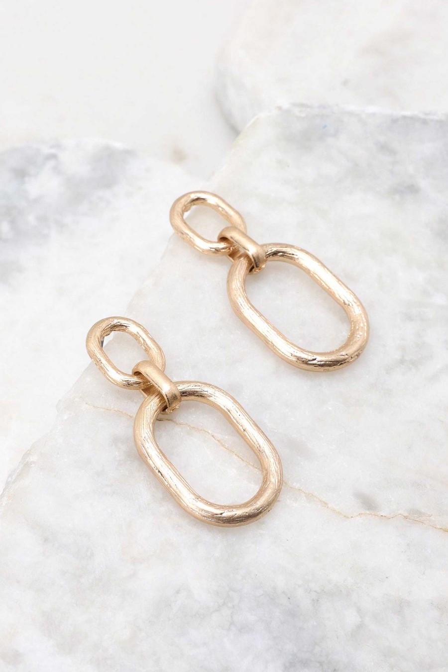 Jewelry Red Dress | All Linked Up Earrings Gold