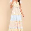 Clothing Aura Maxi Dresses | If You Dare Multi Print Maxi Dress Sunflower Yellow