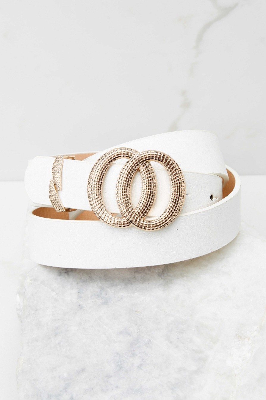 Accessories Red Dress Belts | Loosen Up Belt White