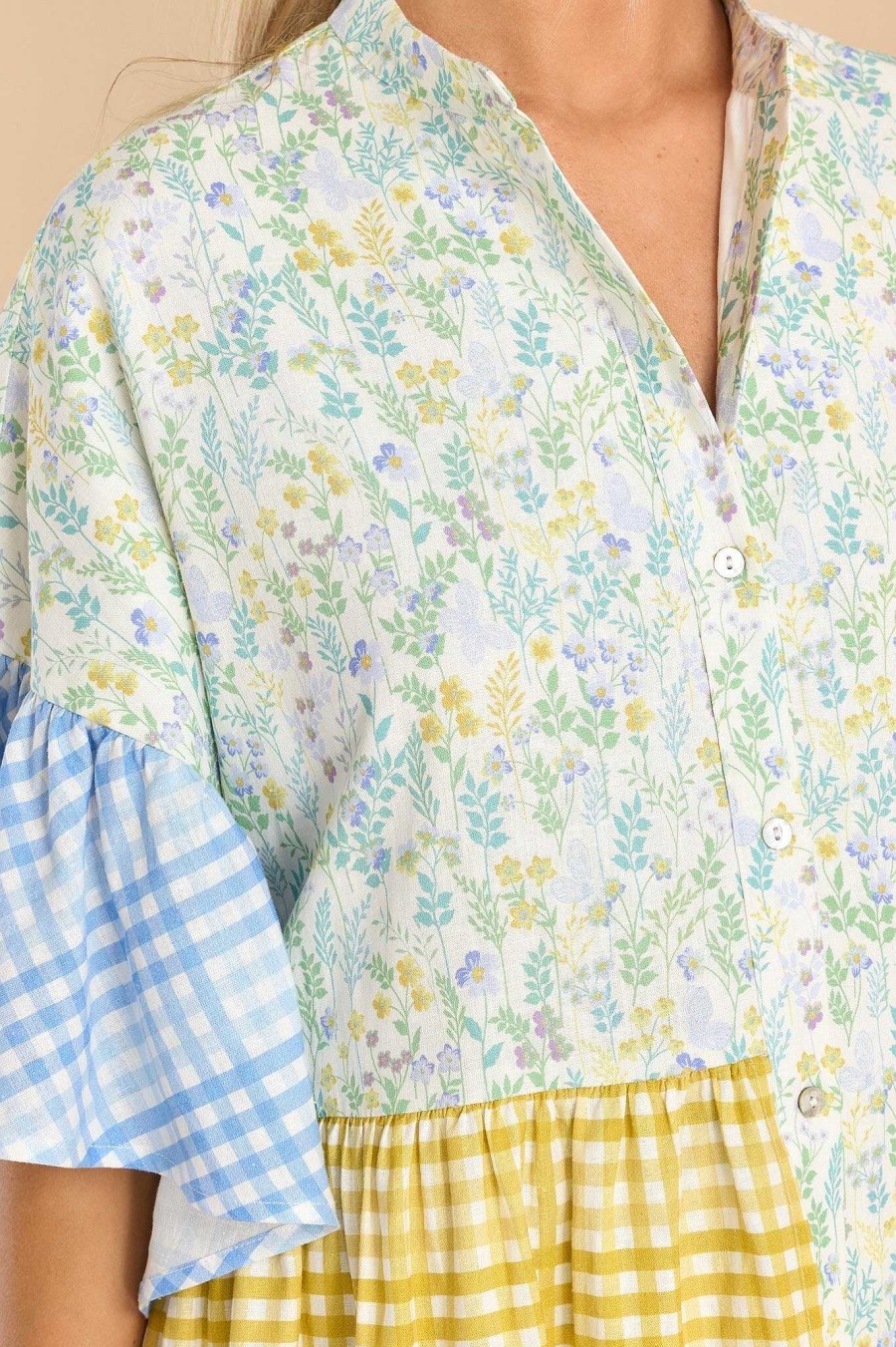 Clothing Aura Mini Dresses | Forgive And Forget Multi Print Dress Green
