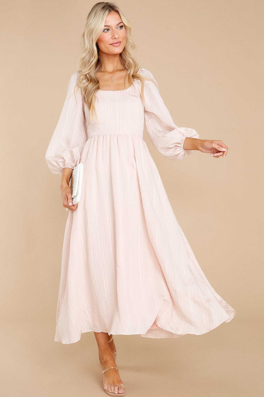 Clothing Aura Maxi Dresses | Daring Vision Maxi Dress Light Pink