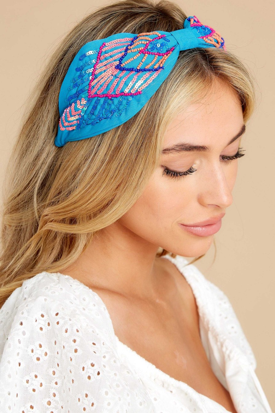 Accessories Treasure Jewels Hair Accessories | Dahlia Headband Blue