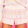 Clothing PJ Salvage Pajama Sets | Nordic Nights Multi Print Pj Shorts White