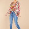 Clothing Red Dress Blouses & Shirts | Blooming Surprise Pink Multi Floral Print Top Blooming Pink