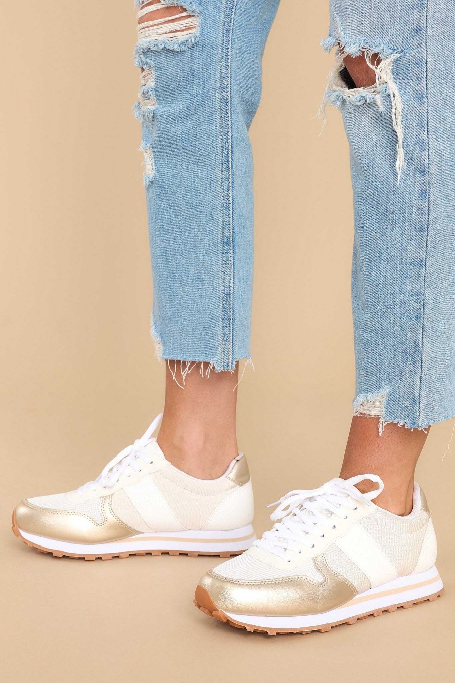 Shoes Red Dress Printed Sneakers | Authentic Power Sneakers Gold
