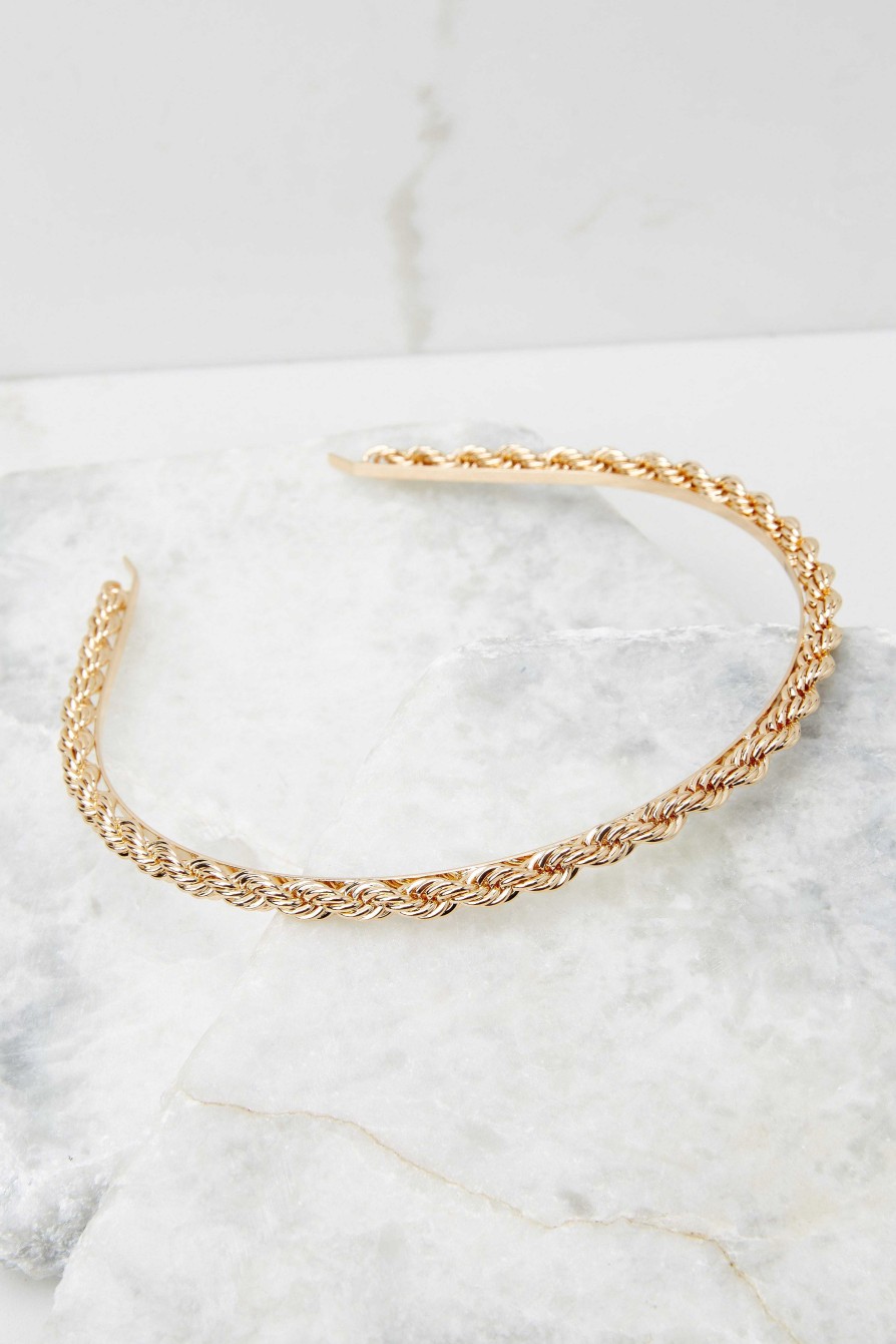 Accessories Red Dress Hair Accessories | Linked Looks Headband Gold