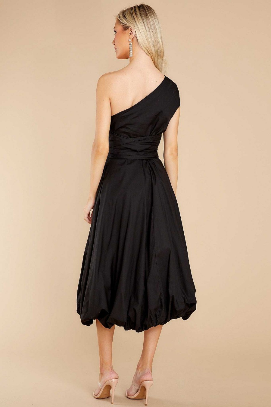 Clothing Red Dress Midi Dresses | Cheery Times Midi Dress Black