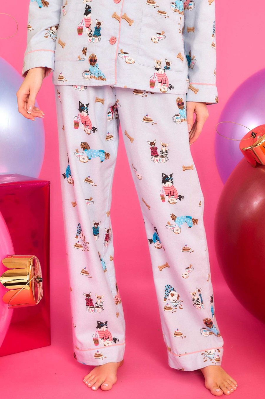 Clothing PJ Salvage Pajama Sets | Flannels Sky Pj Pants Blue