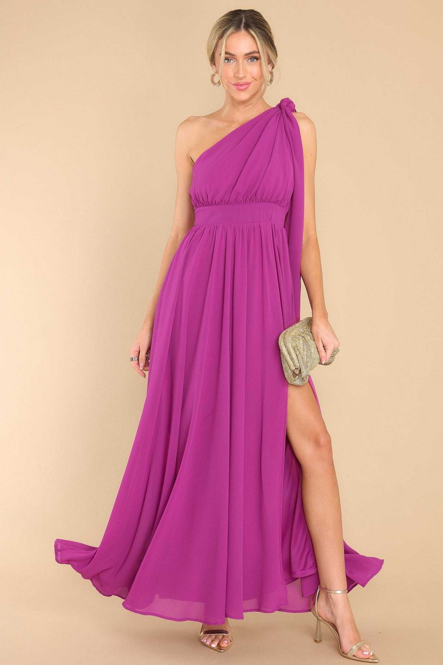Clothing Aura Maxi Dresses | Goddess Behavior Maxi Dress Berry