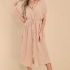 Clothing Red Dress Midi Dresses | Count On Cozy Midi Dress Tan