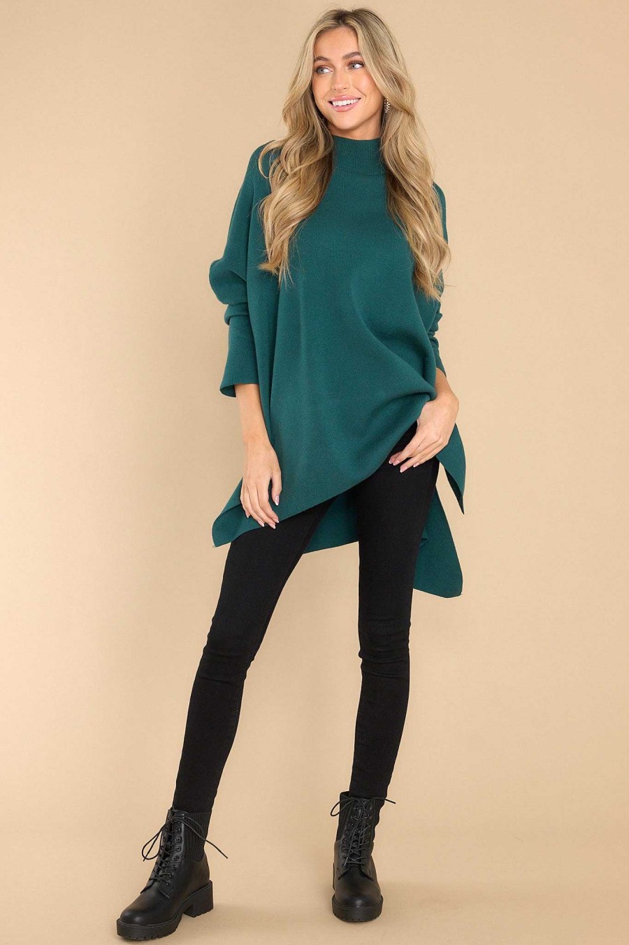 Clothing Red Dress Sweaters | Hitting The Books Sweater Hunter Green