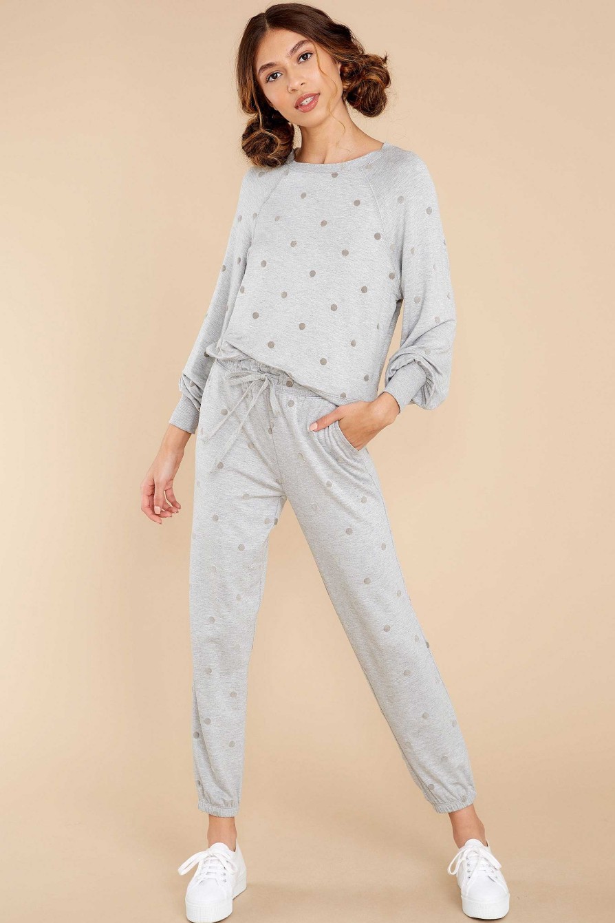 Clothing Z Supply Loungewear Bottoms | Marcel Dot Joggers Heather Grey