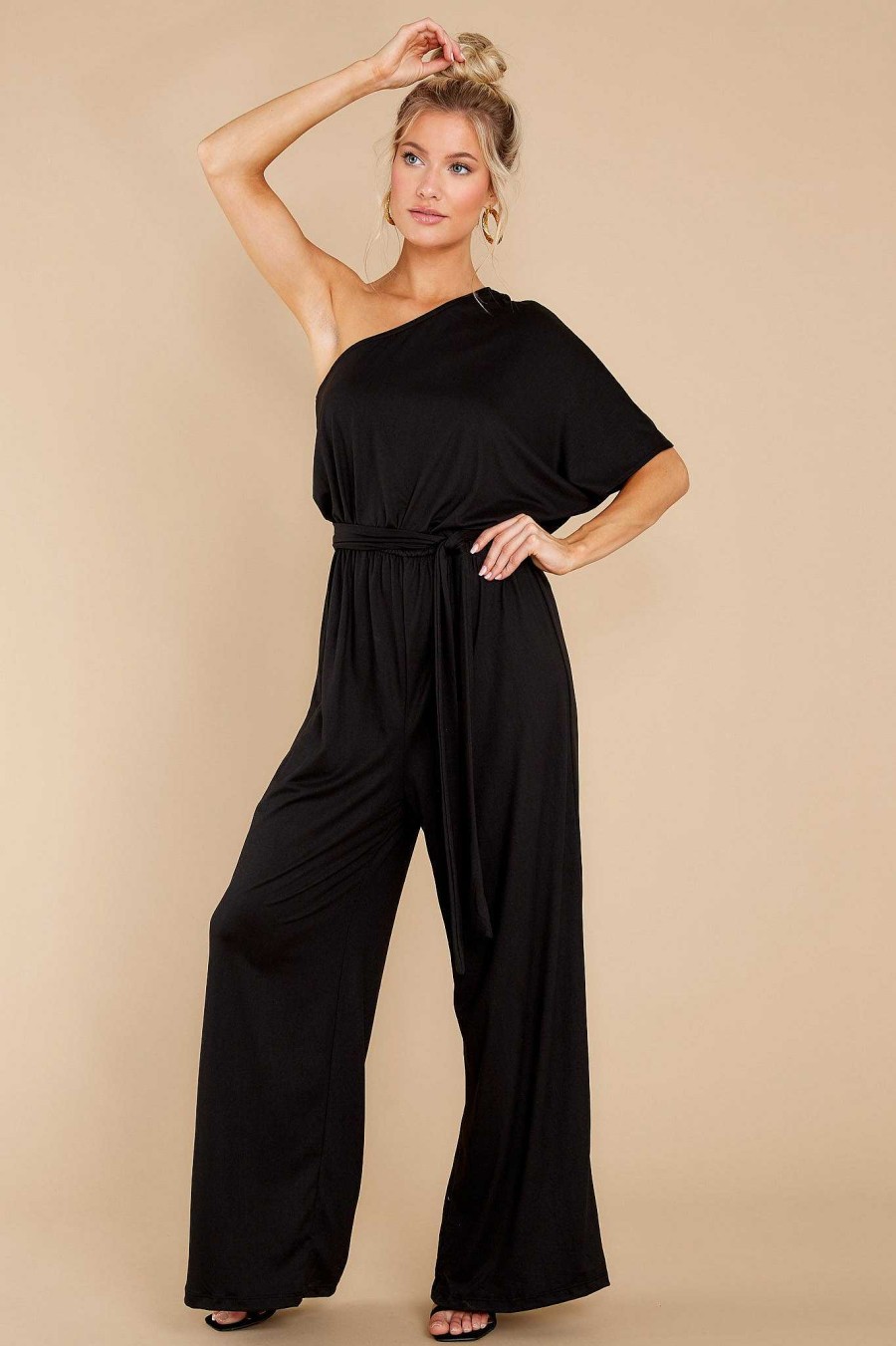 Clothing Red Dress Jumpsuits | Eye To Eye Jumpsuit Black