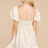 Clothing Red Dress Mini Dresses | Happy To Hear Cream Polka Dot Dress Cream Dot