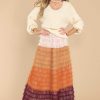 Clothing Aura Skirts | Break Down Walls Maxi Skirt Dark Rust