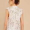 Clothing Red Dress Blouses & Shirts | Sweetest Beginnings Natural Floral Print Top Natural Floralprint