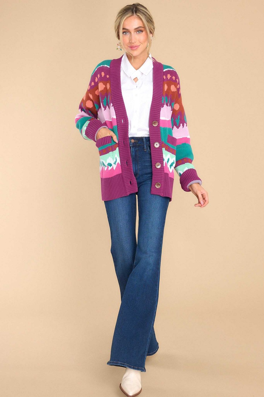Clothing Alivia Cardigans | The Marie Print Cardigan Multi