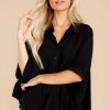 Clothing Red Dress Blouses & Shirts | Casual Goddess Top Black