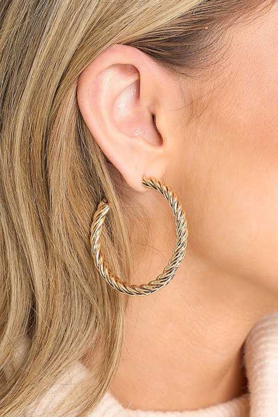 Jewelry Red Dress | Check Your Vibe Hoop Earrings Gold