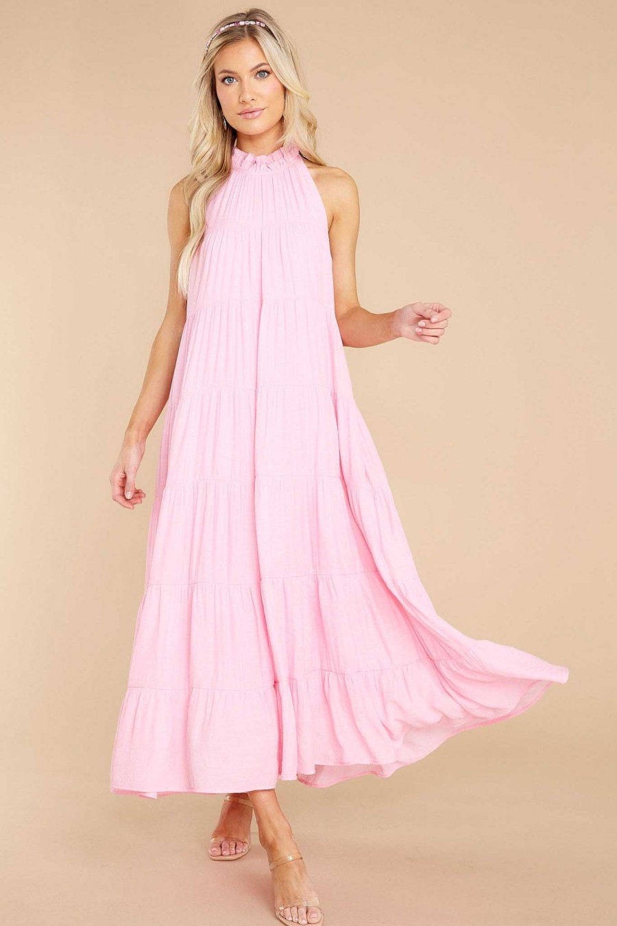 Clothing Red Dress Maxi Dresses | Take Me Dancing Maxi Dress Pink
