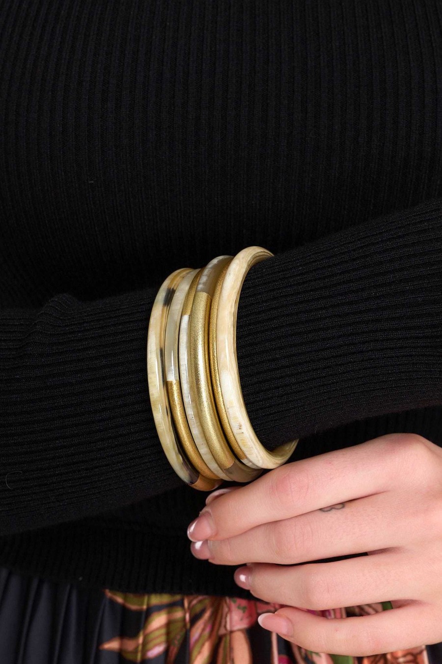 Jewelry Sunshine Tienda | The Sun Is Shining Bangle Set Gold
