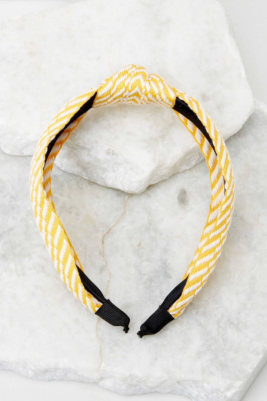Accessories Red Dress Hair Accessories | Made Me Smile Headband Yellow