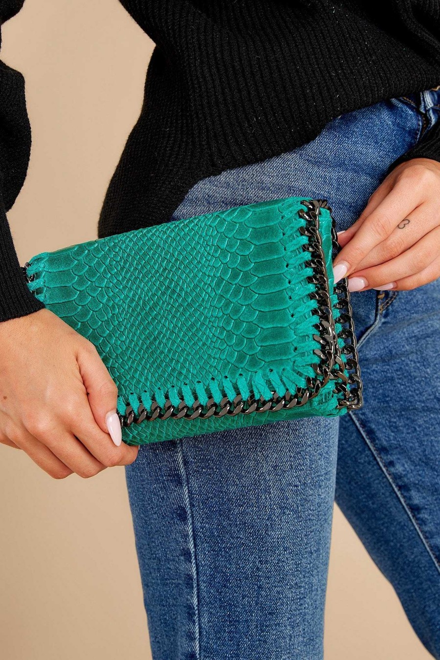 Accessories German Fuentes Clutches & Pouches | In High Places Clutch Green