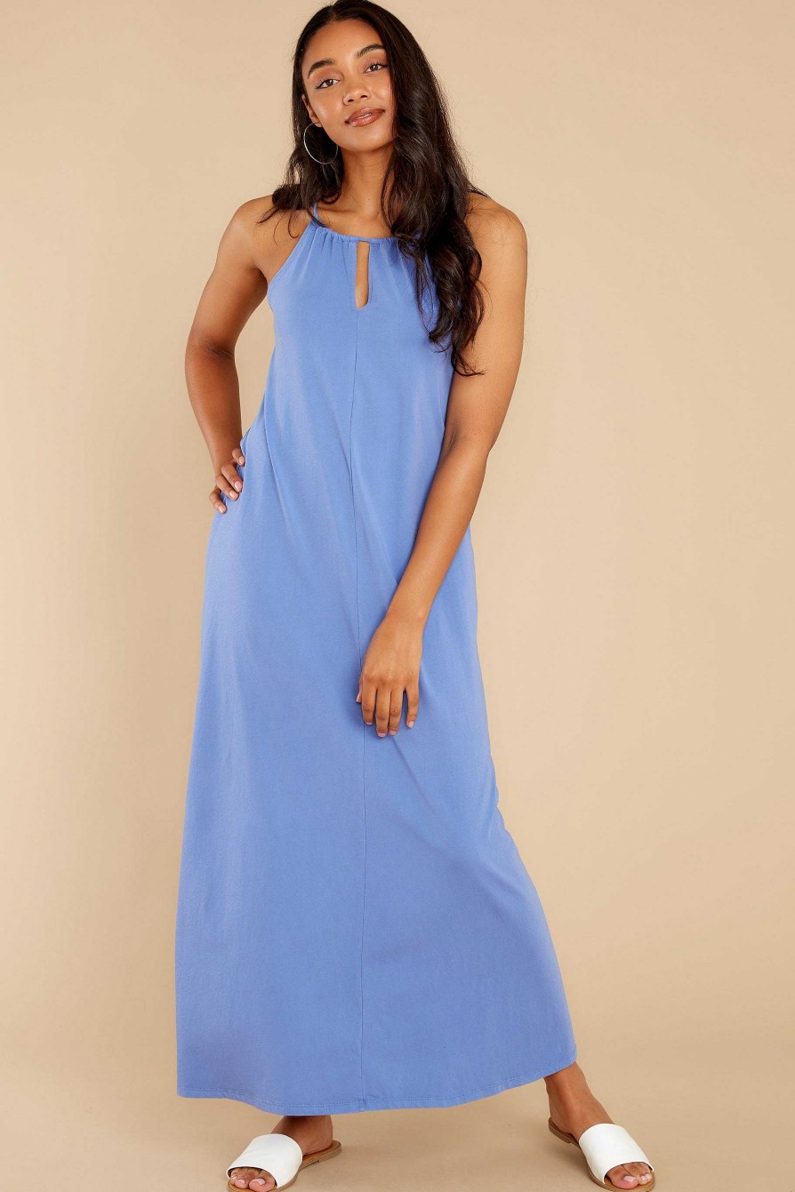 Clothing Z Supply Maxi Dresses | Marta Maxi Dress Washed Indigo