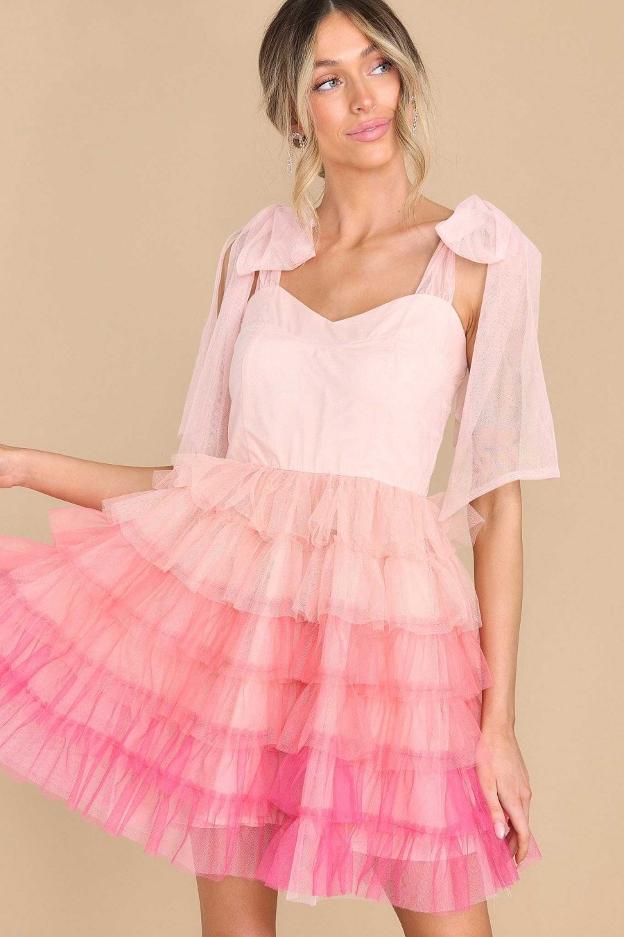 Clothing Aura Mini Dresses | Chic Little Thing Multi Dress Pink