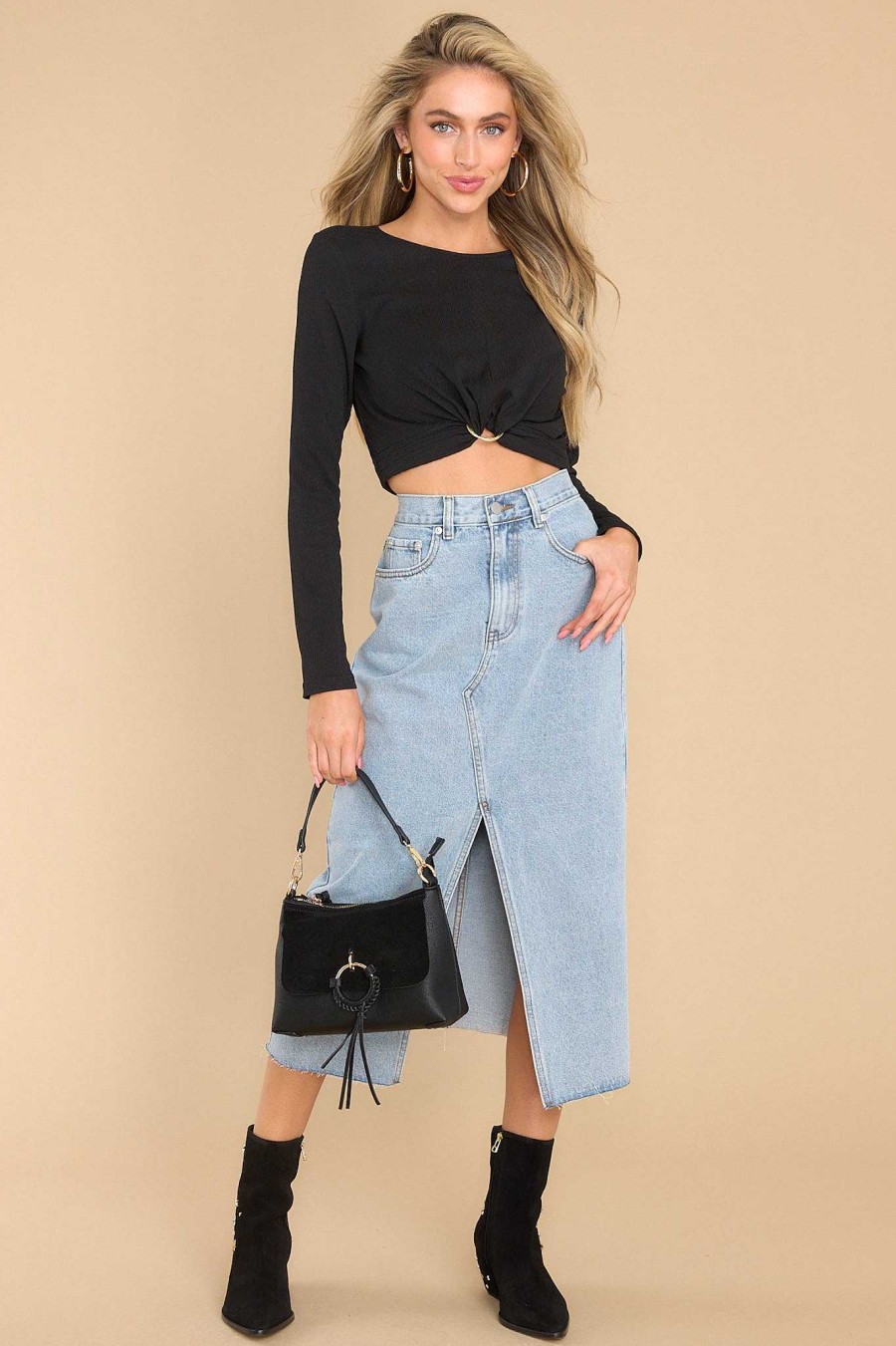 Clothing MINKPINK Casual Tops | Unity Ring Detail Top Black