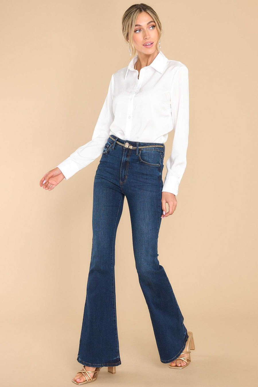 Clothing Red Dress Blouses & Shirts | Much To Do Button Front Bodysuit White