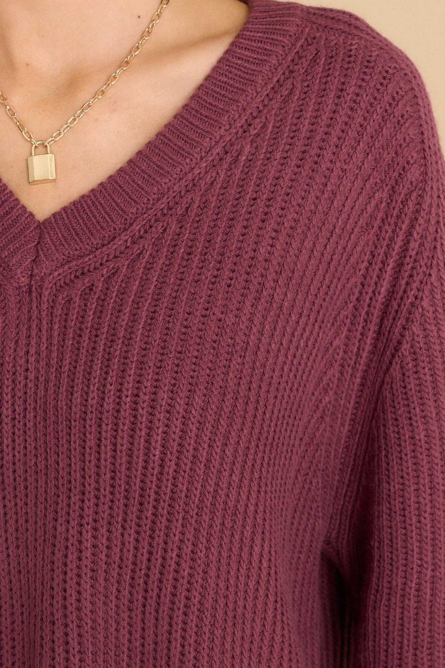 Clothing Red Dress Casual Tops | Just Makes Sense Sweater Light Plum
