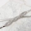 Accessories Red Dress Belts | Add A Twist Rhinestone Belt Silver
