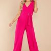 Clothing Red Dress Jumpsuits | When We'Re Together Jumpsuit Magenta