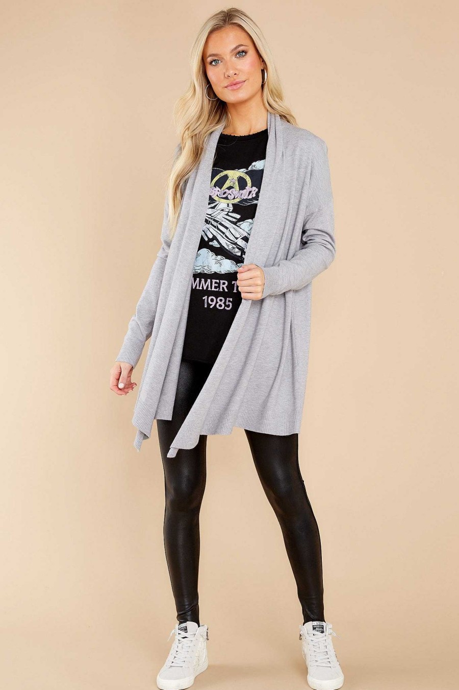 Clothing Recycled Karma Casual Tops | Rocking The Sky Tour Tee Vintage Black